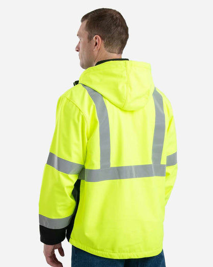 Men's Tall Hi-Vis Class 3 Hooded Soft Shell Jacket