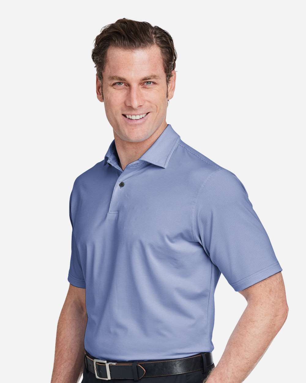 Men's USA Made Mini Stripe Tech Polo