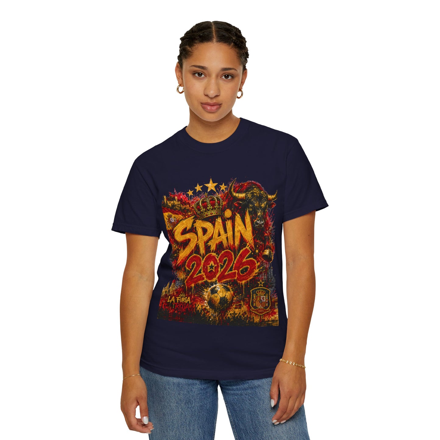 Spain Football World Cup 2026 'Fúria de Ouro' Graffiti Championship | Premium Graphic Tee