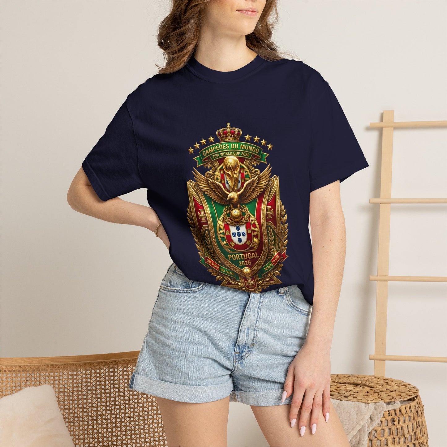 Portugal Football World Cup 2026 'Heróis do Mar' Imperial Crown Crest | Premium Graphic Tee