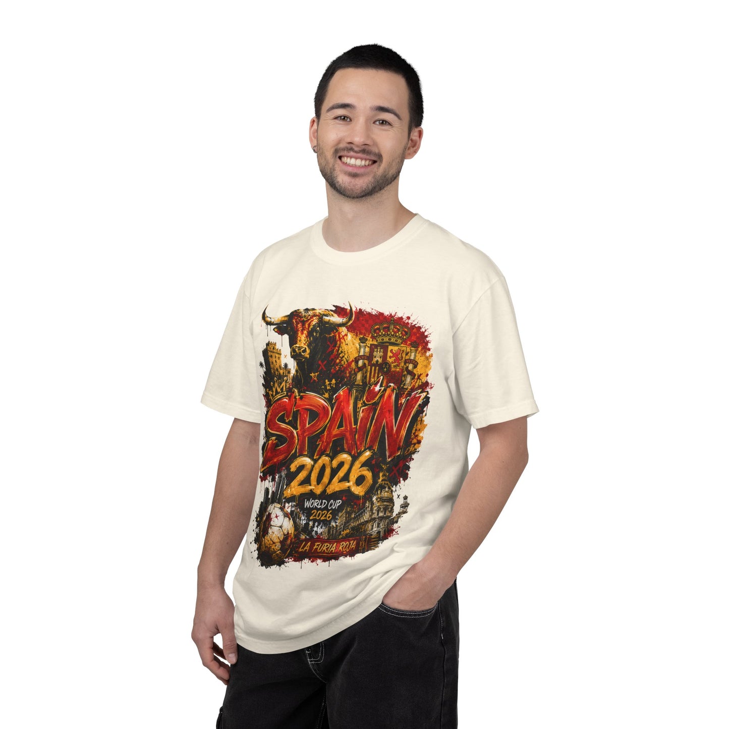 Spain Football World Cup 2026 'Furia Urbana' Graffiti Collage | Premium Graphic Tee