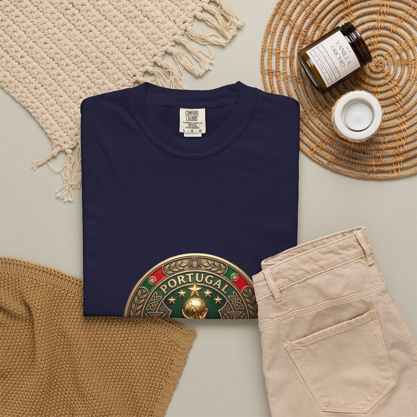 Portugal Football World Cup 2026 'Medalha de Honra' Round Medallion | Premium Graphic Tee