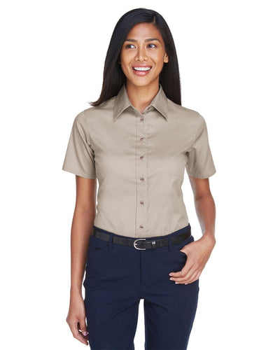 Women's Easy BlendÃ‚â„¢ Short Sleeve Twill Dress Shirt withÃ‚Â Stain-Release