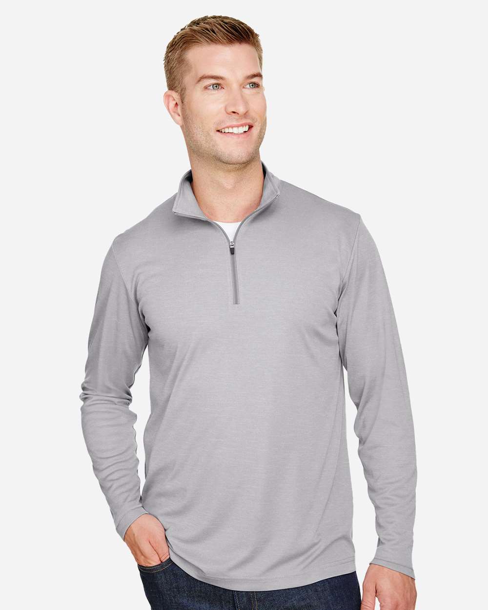 Men's Zone Sonic Heather Performance Quarter-Zip Pullover