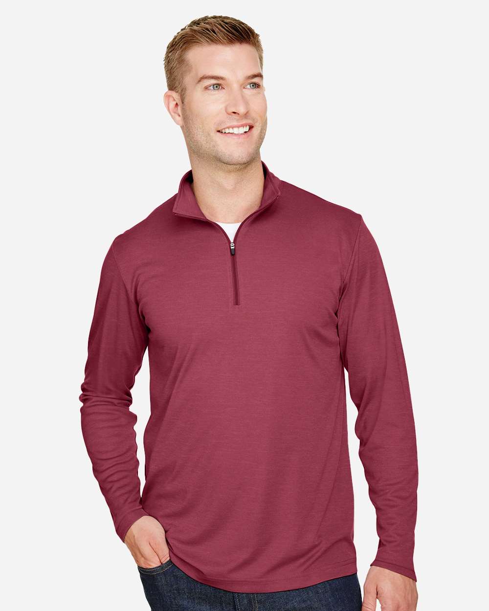Men's Zone Sonic Heather Performance Quarter-Zip Pullover