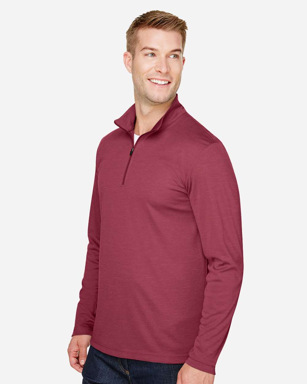 Men's Zone Sonic Heather Performance Quarter-Zip Pullover