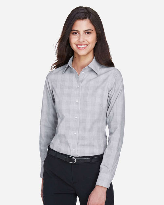 Women's Crown CollectionÂ® Glen Plaid Woven Dress Shirt