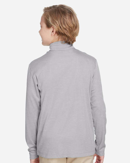 Youth Zone Sonic Heather Performance Quarter-Zip Pullolver