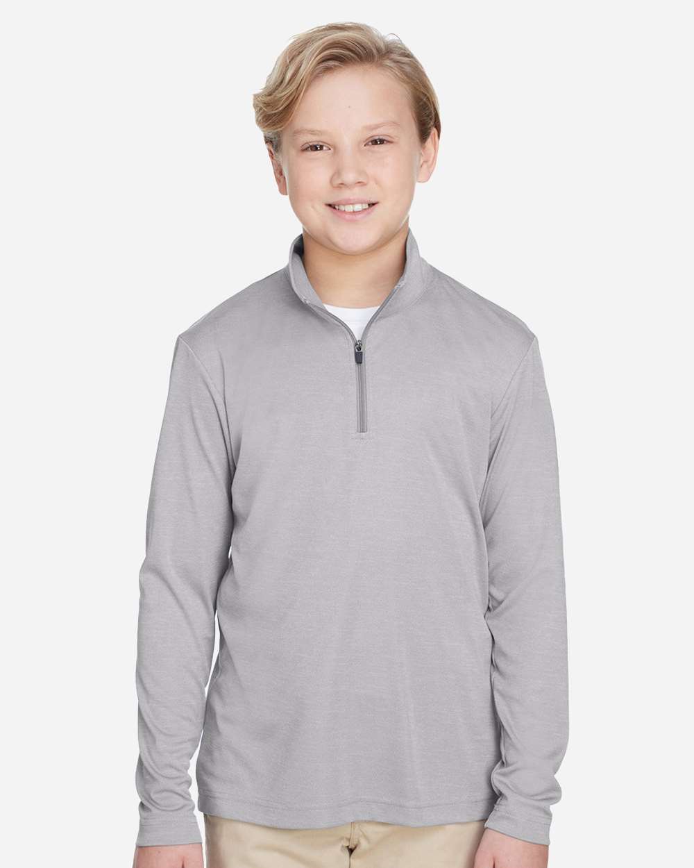 Youth Zone Sonic Heather Performance Quarter-Zip Pullolver