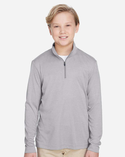 Youth Zone Sonic Heather Performance Quarter-Zip Pullolver