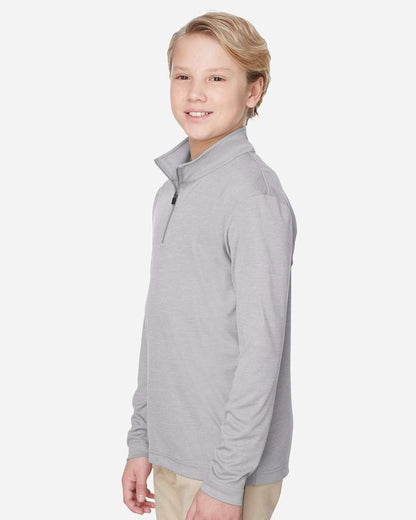 Youth Zone Sonic Heather Performance Quarter-Zip Pullolver