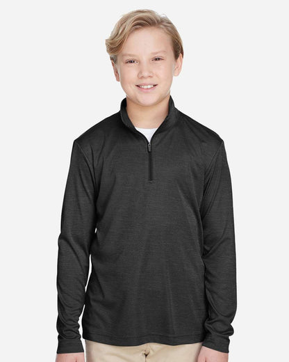 Youth Zone Sonic Heather Performance Quarter-Zip Pullolver