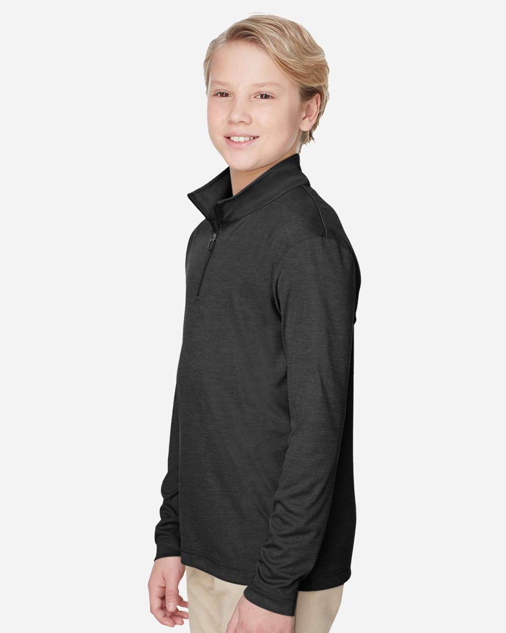 Youth Zone Sonic Heather Performance Quarter-Zip Pullolver