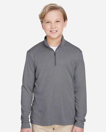 Youth Zone Sonic Heather Performance Quarter-Zip Pullolver