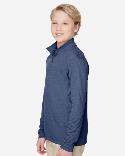 Youth Zone Sonic Heather Performance Quarter-Zip Pullolver