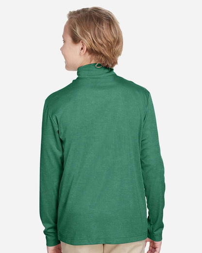 Youth Zone Sonic Heather Performance Quarter-Zip Pullolver
