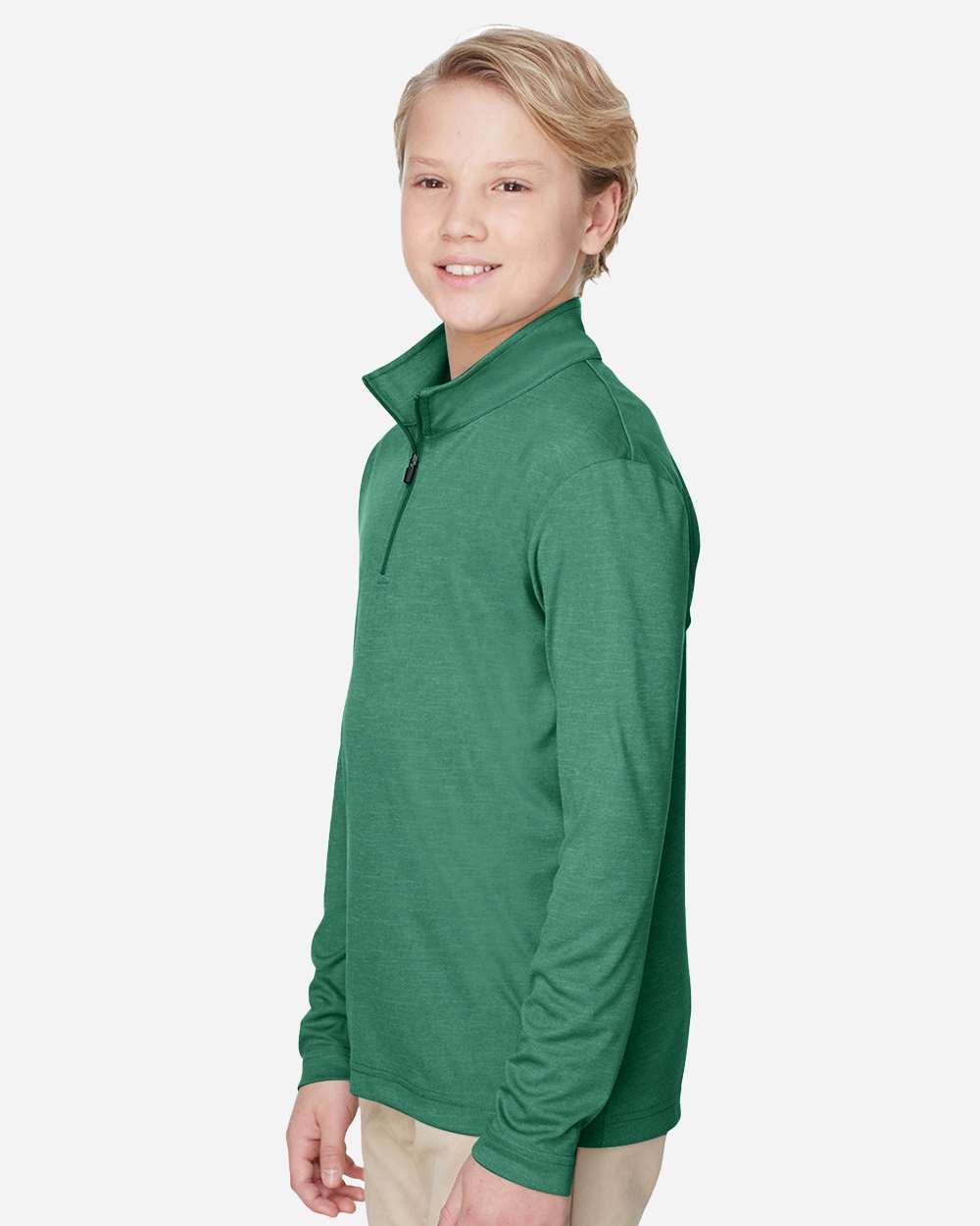 Youth Zone Sonic Heather Performance Quarter-Zip Pullolver