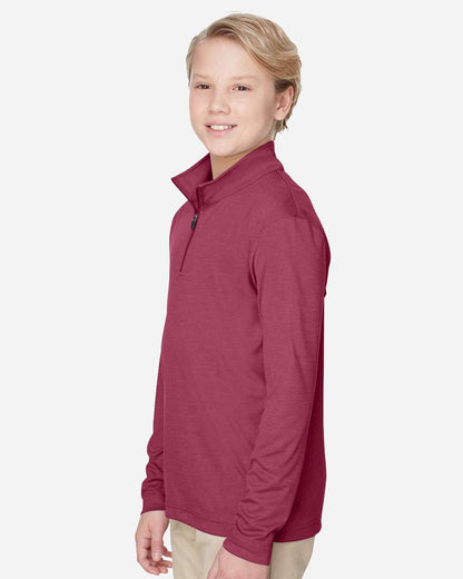 Youth Zone Sonic Heather Performance Quarter-Zip Pullolver