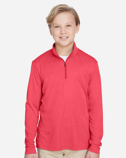 Youth Zone Sonic Heather Performance Quarter-Zip Pullolver