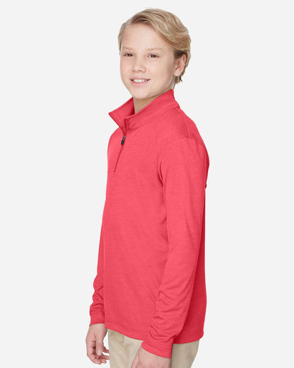 Youth Zone Sonic Heather Performance Quarter-Zip Pullolver