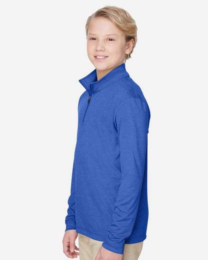 Youth Zone Sonic Heather Performance Quarter-Zip Pullolver