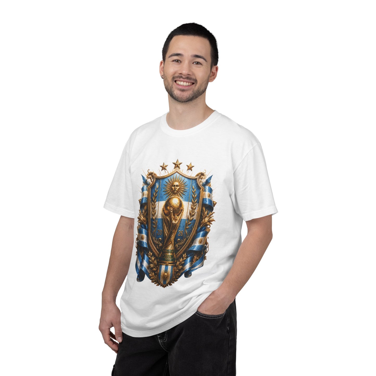 Argentina Football World Cup 2026 Sovereign Trophy Shield | Premium Graphic Tee