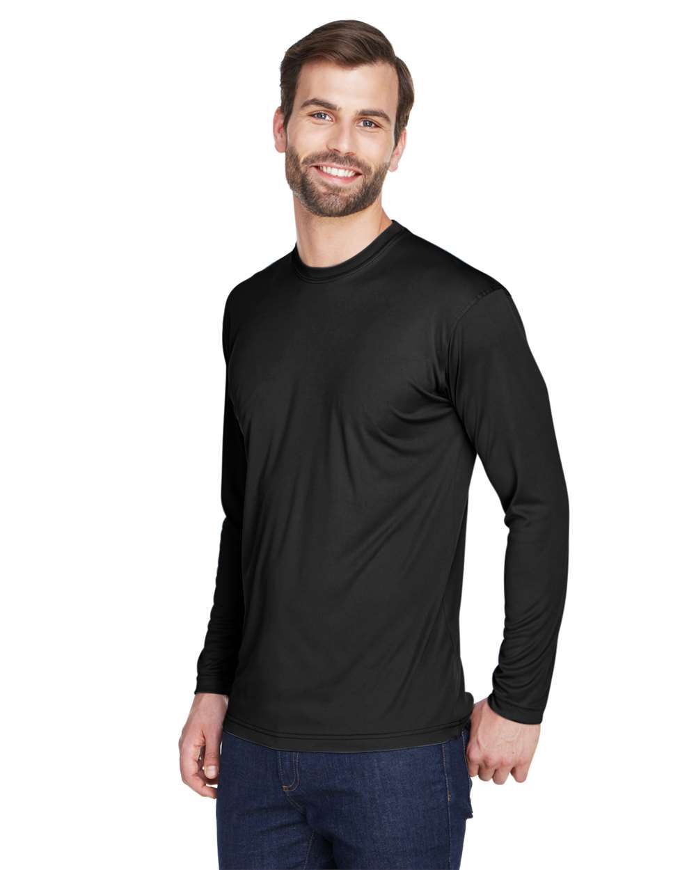 Men's Cool & Dry Sport Long Sleeve Performance Interlock T-Shirt