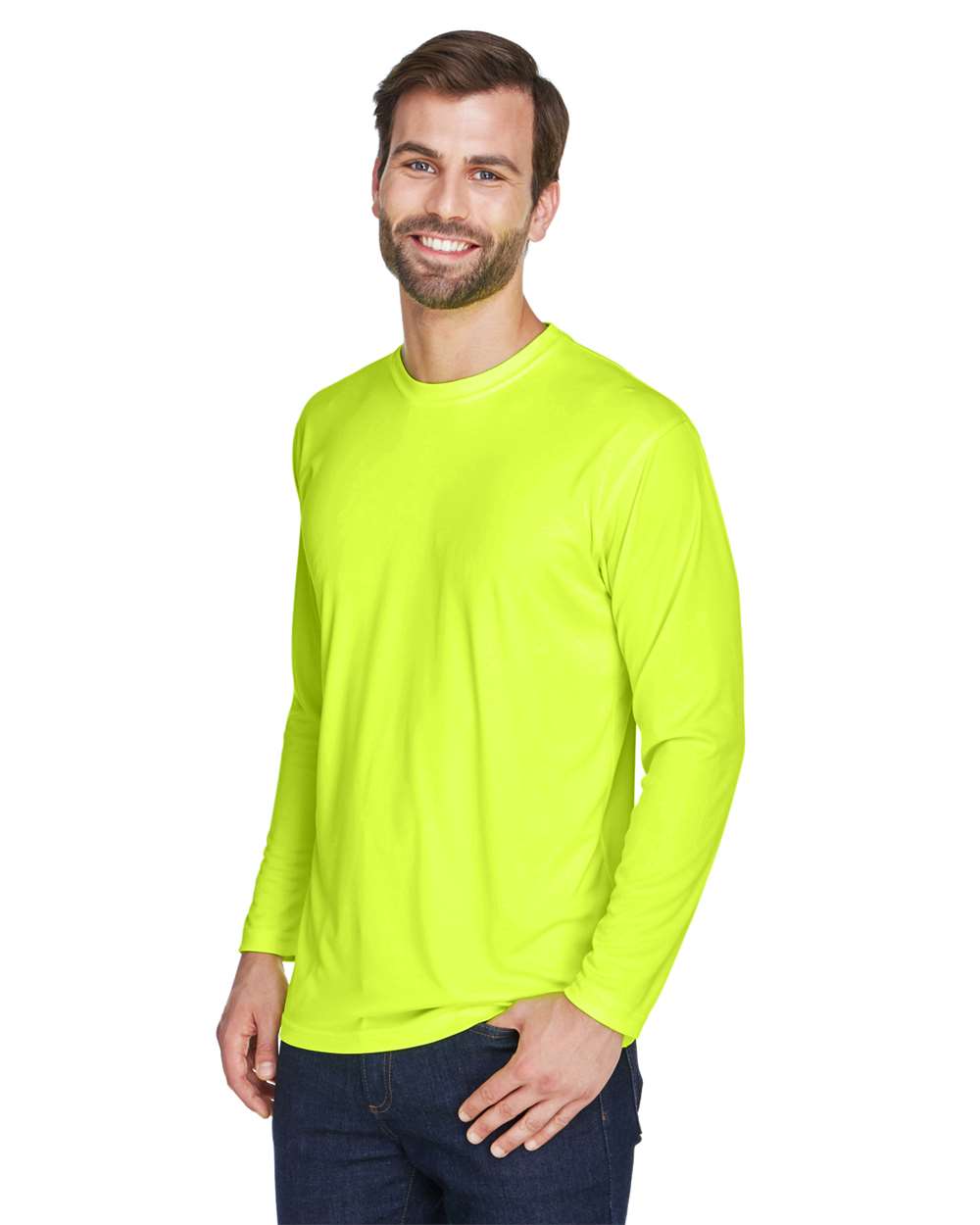 Men's Cool & Dry Sport Long Sleeve Performance Interlock T-Shirt