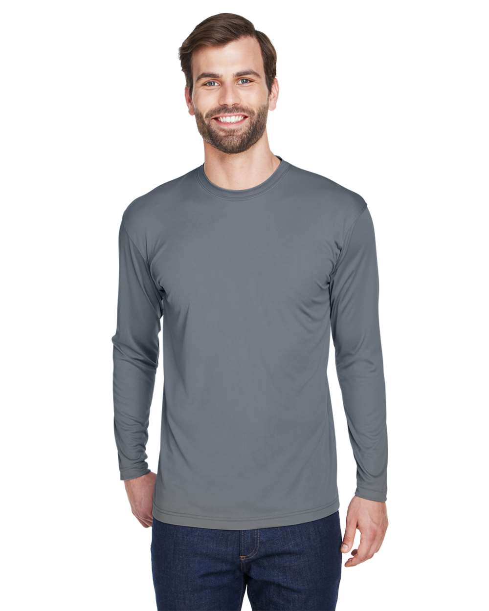 Men's Cool & Dry Sport Long Sleeve Performance Interlock T-Shirt