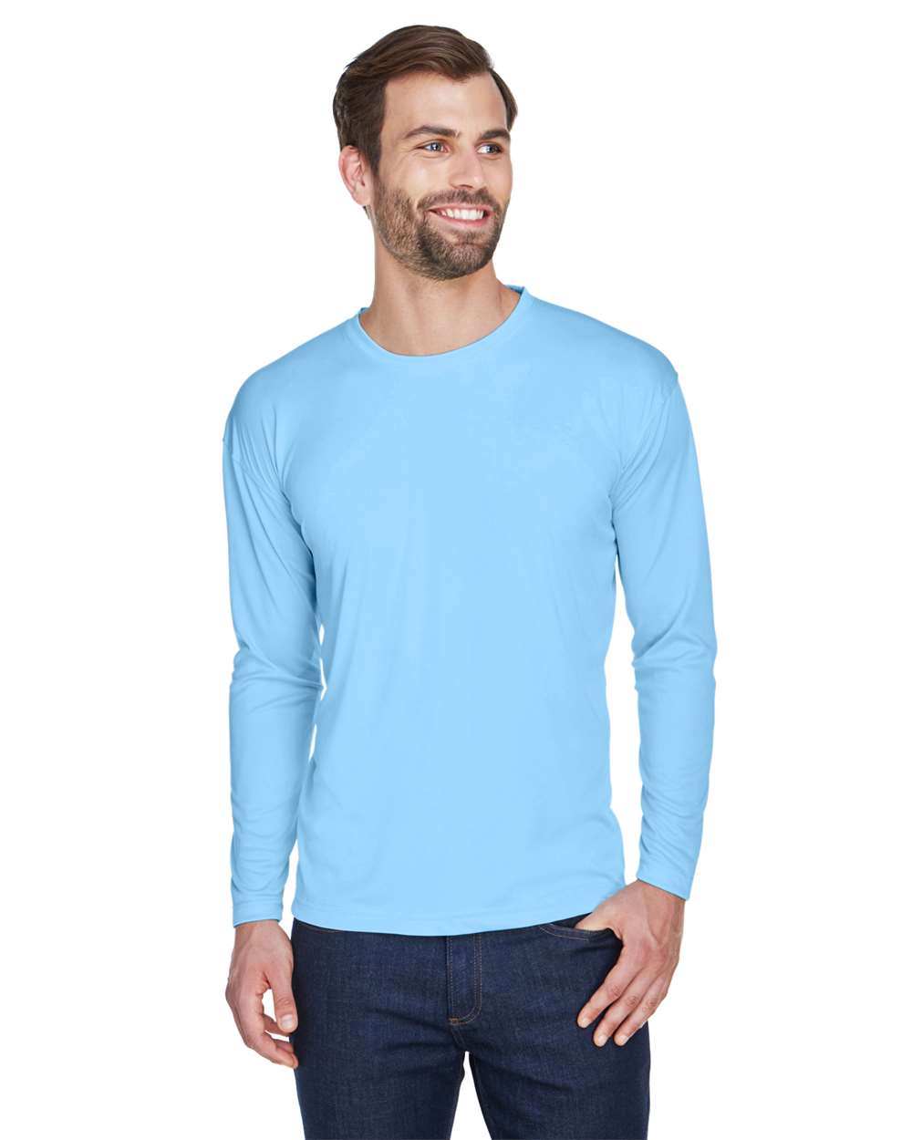 Men's Cool & Dry Sport Long Sleeve Performance Interlock T-Shirt