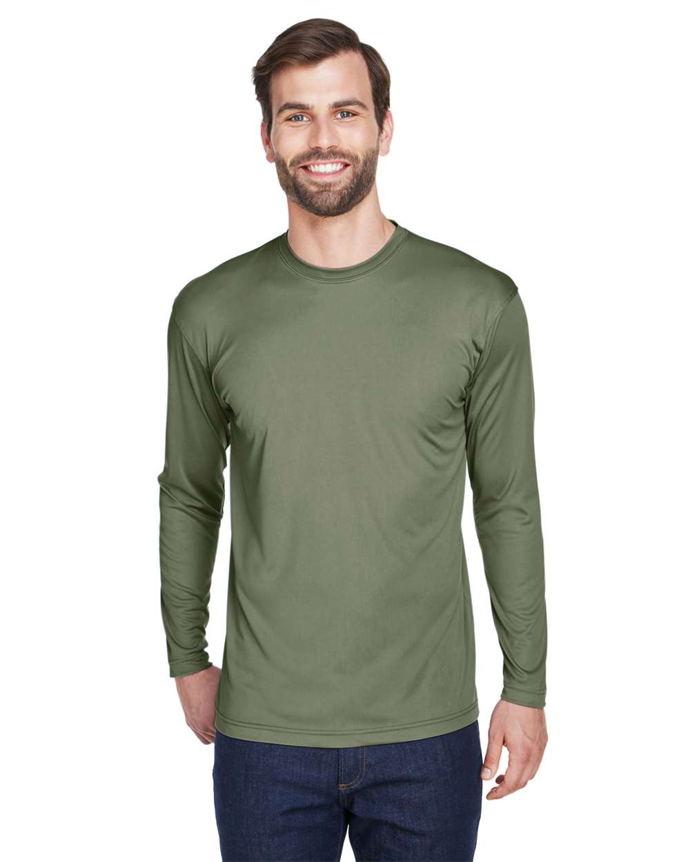 Men's Cool & Dry Sport Long Sleeve Performance Interlock T-Shirt