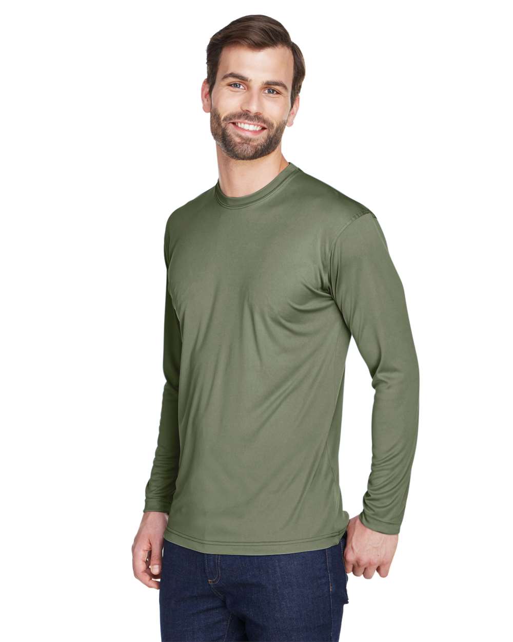 Men's Cool & Dry Sport Long Sleeve Performance Interlock T-Shirt