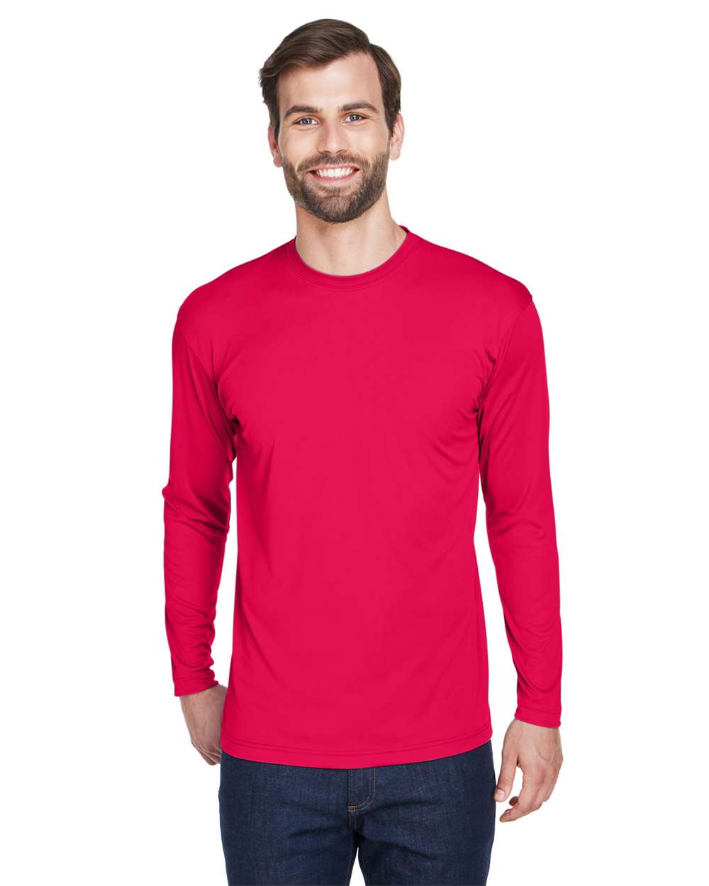 Men's Cool & Dry Sport Long Sleeve Performance Interlock T-Shirt