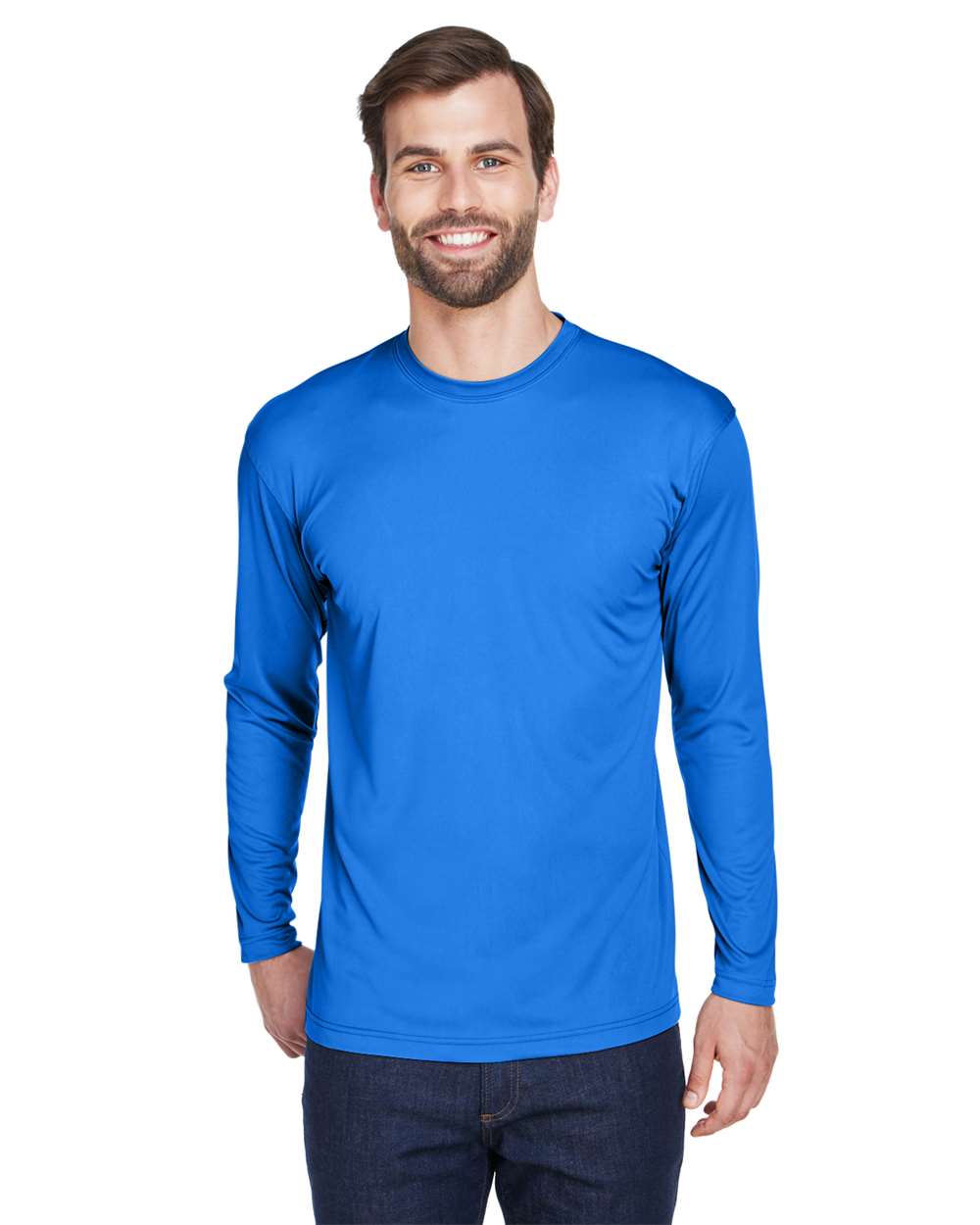 Men's Cool & Dry Sport Long Sleeve Performance Interlock T-Shirt
