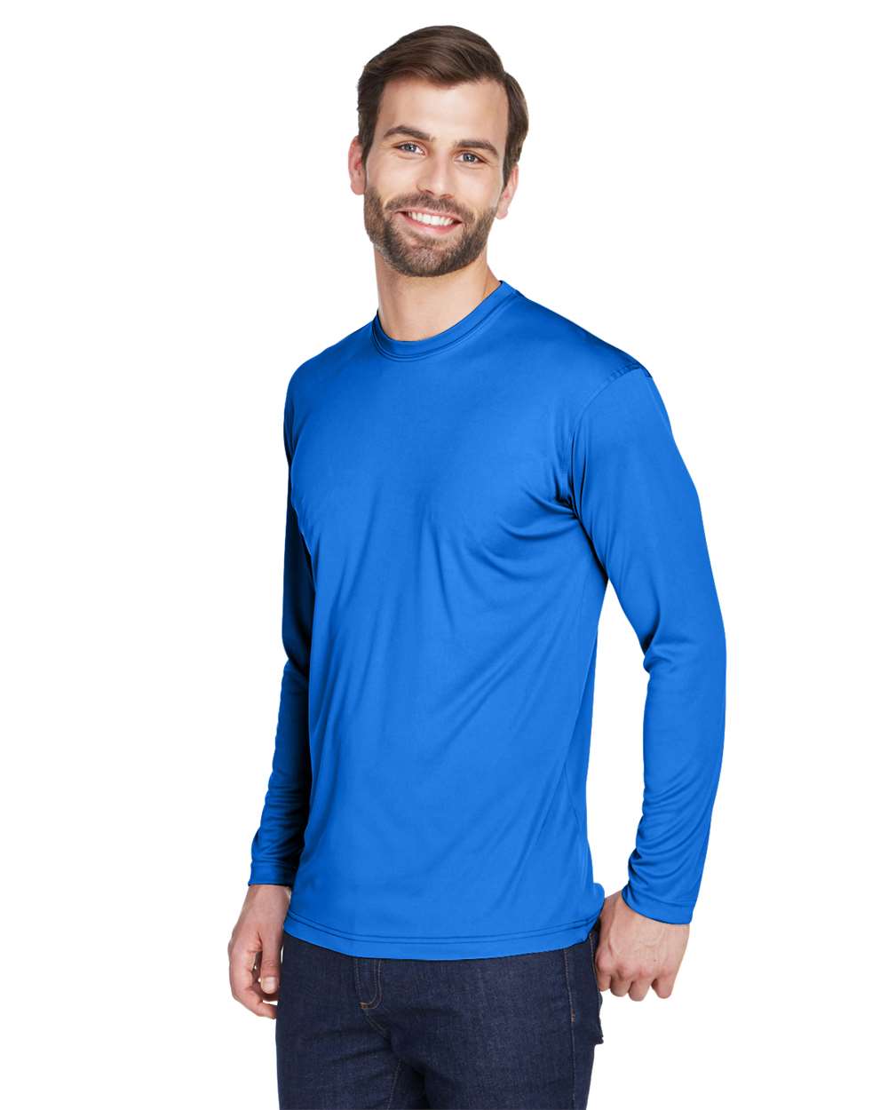 Men's Cool & Dry Sport Long Sleeve Performance Interlock T-Shirt