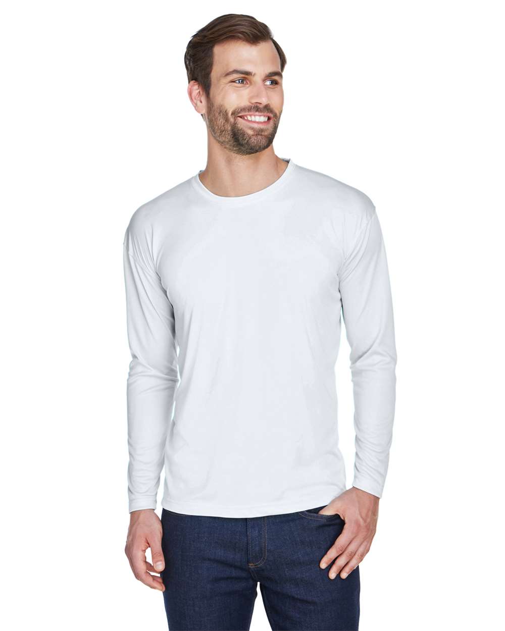 Men's Cool & Dry Sport Long Sleeve Performance Interlock T-Shirt