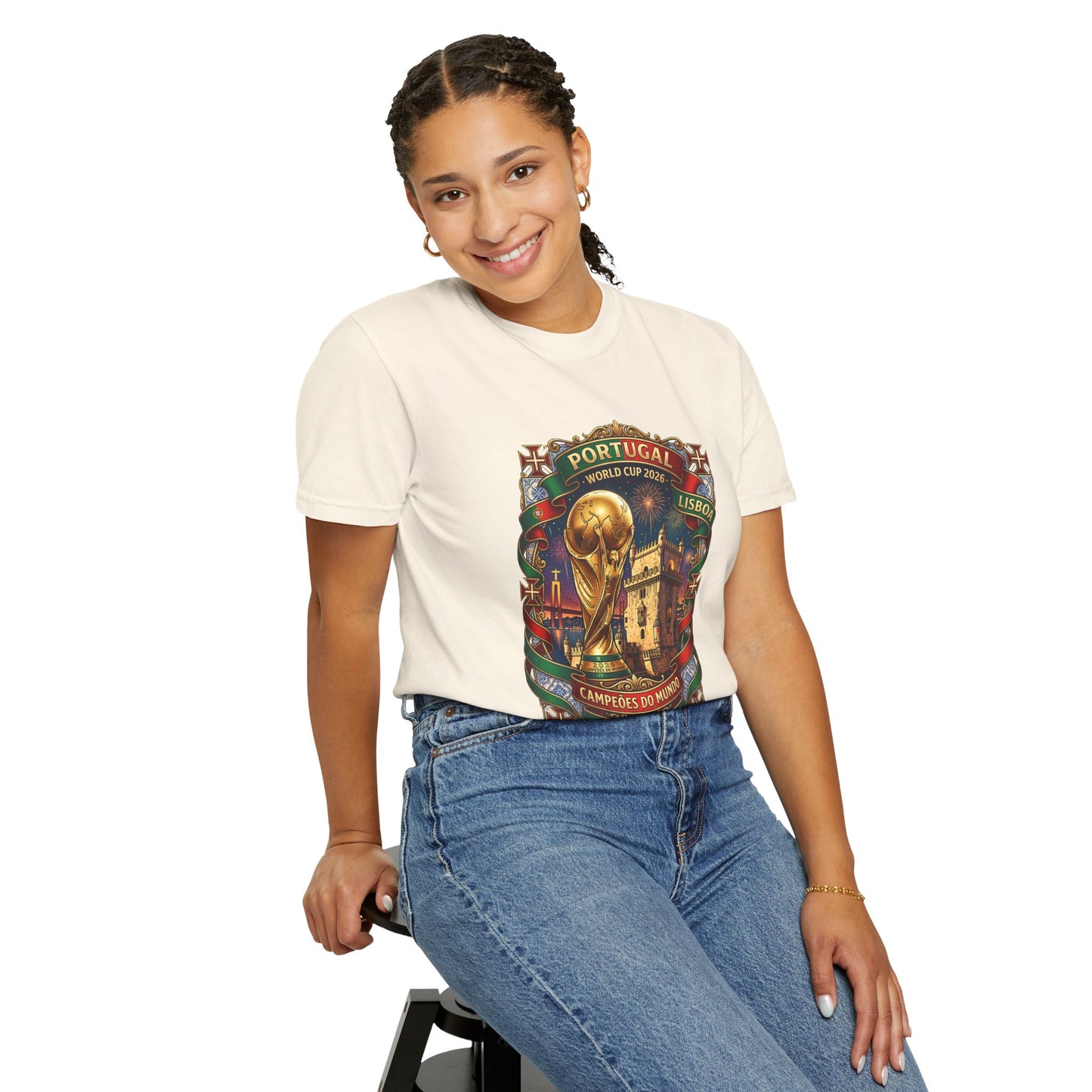 Portugal Football World Cup 2026 'A Nossa Conquista' Celebration Shield | Premium Graphic Tee