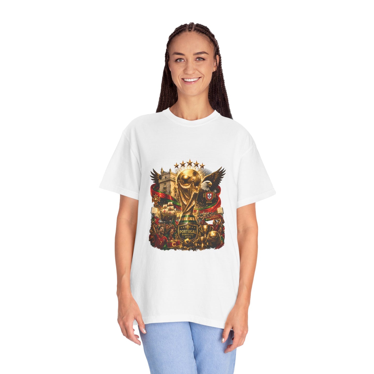 Portugal Football World Cup 2026 'Nação de Campeões' Epic Collage | Premium Graphic Tee