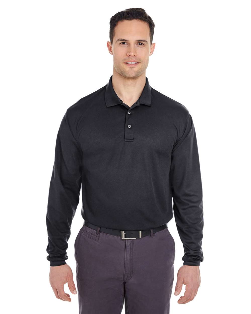 Men's Cool & Dry Long Sleeve MeshÂ PiquÃ© Polo