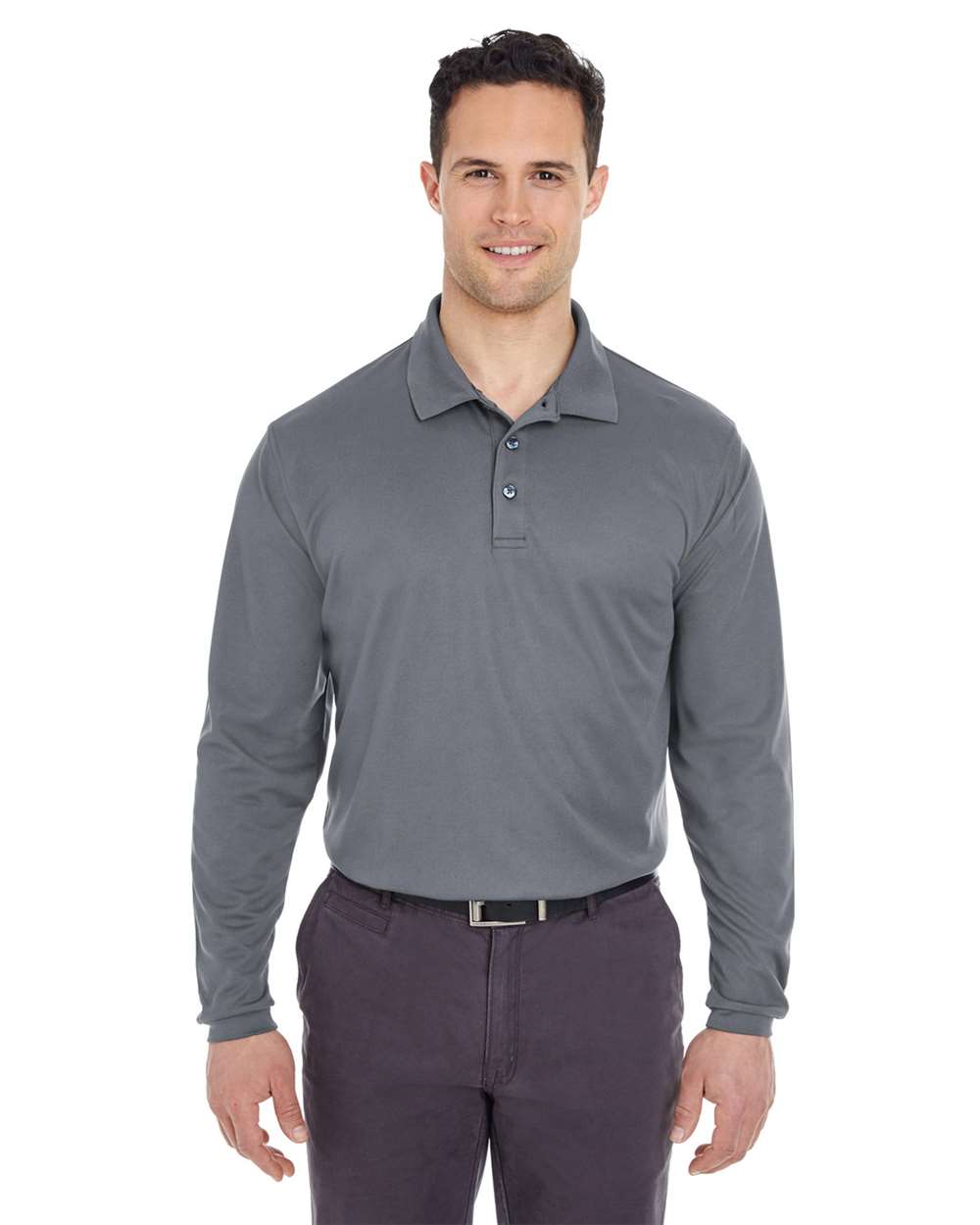 Men's Cool & Dry Long Sleeve MeshÂ PiquÃ© Polo