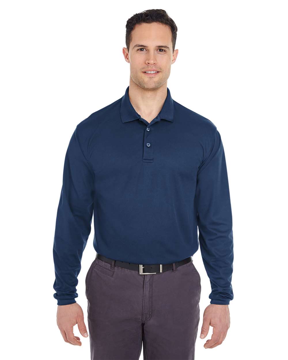 Men's Cool & Dry Long Sleeve MeshÂ PiquÃ© Polo