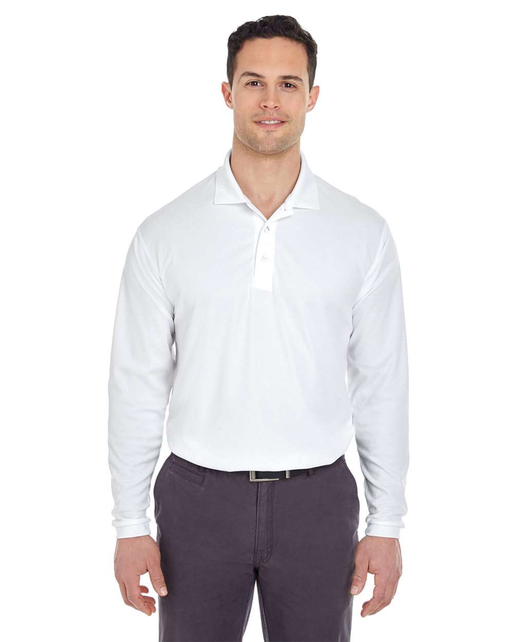 Men's Cool & Dry Long Sleeve MeshÂ PiquÃ© Polo