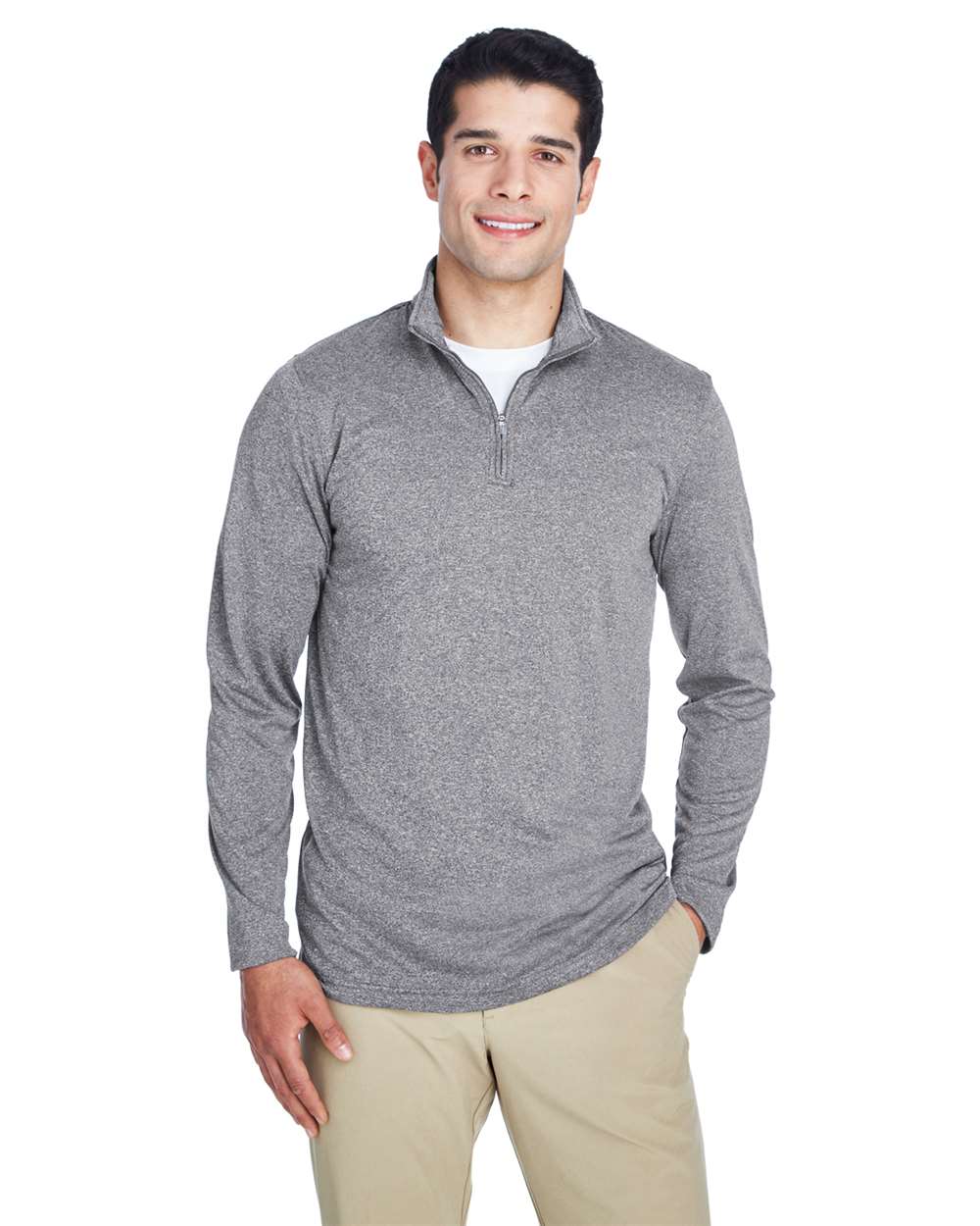 Men's Cool & Dry Heathered Performance Quarter-Zip Pullover