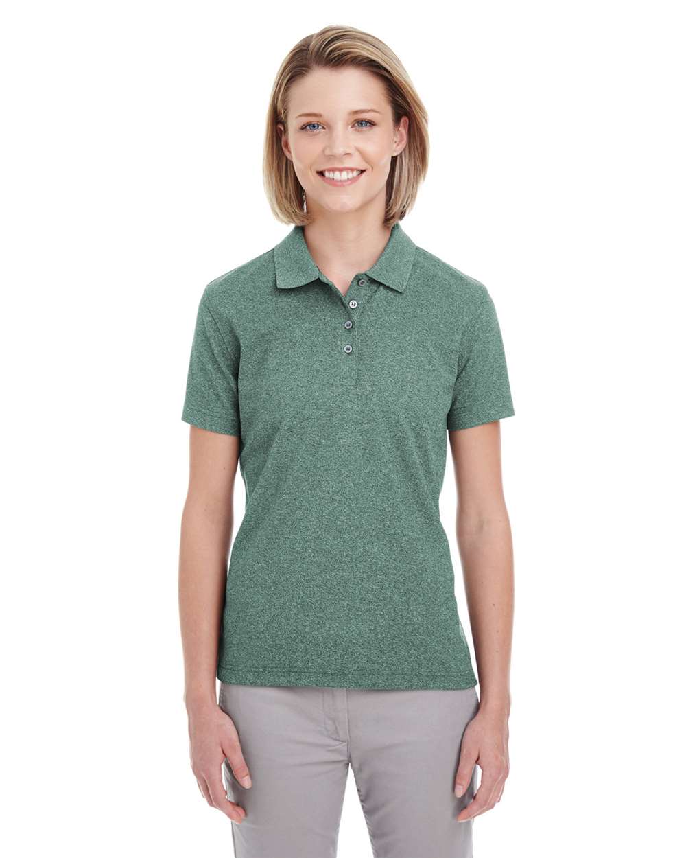 Women's Heathered Pique Polo