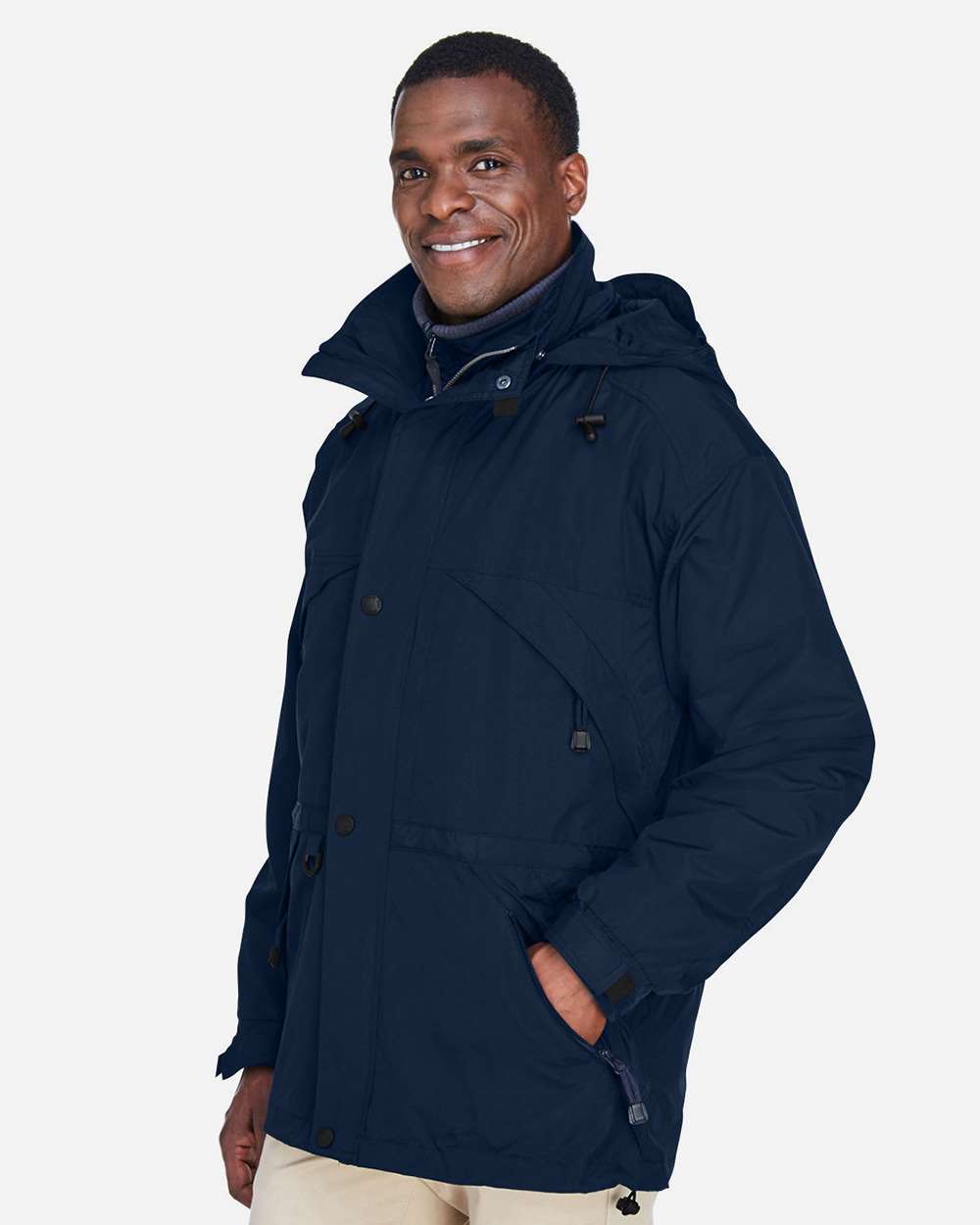 Men's 3-in-1 Parka with Dobby Trim