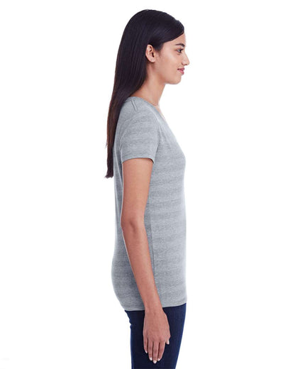Women's Invisible Stripe V-Neck T-Shirt