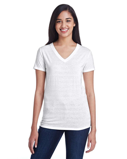 Women's Invisible Stripe V-Neck T-Shirt