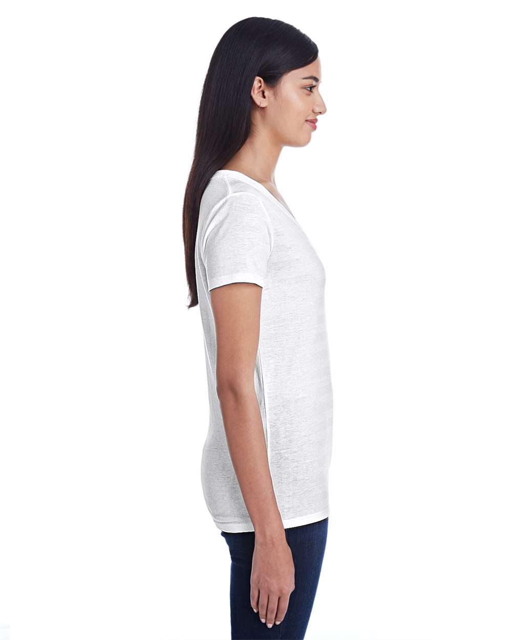Women's Invisible Stripe V-Neck T-Shirt