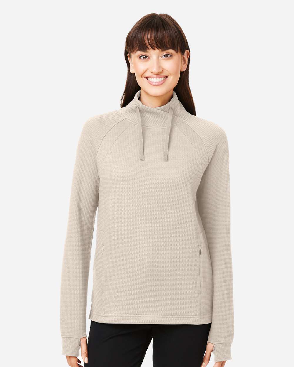 Women's Rhythm Waffle Cross-Neck Pullover