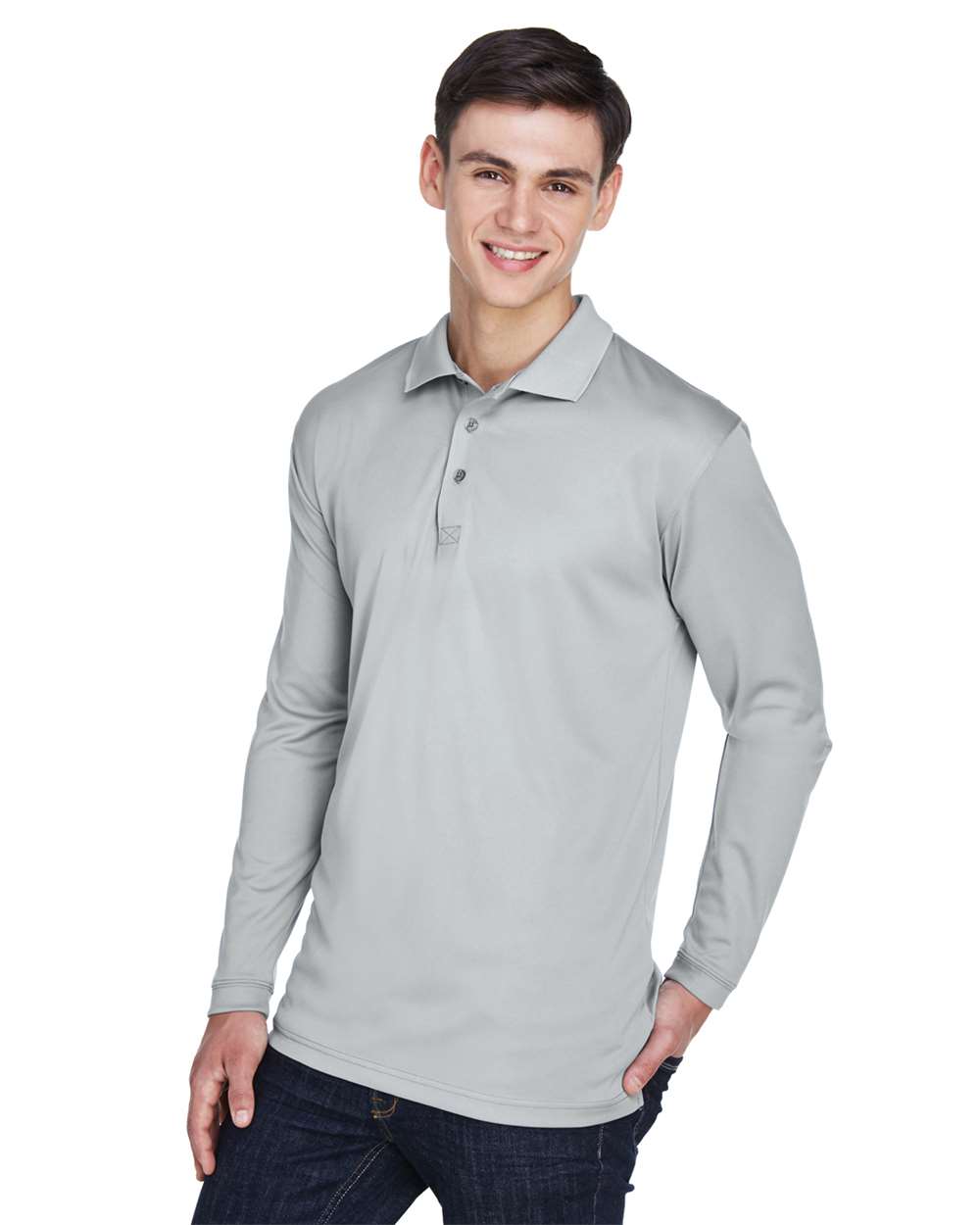 Men's Cool & Dry Sport Long Sleeve Polo